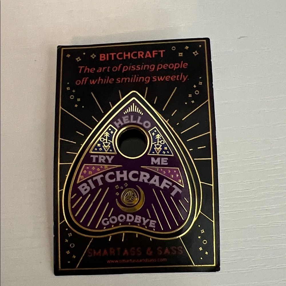 Bitchcraft Planchette Enamel Pin